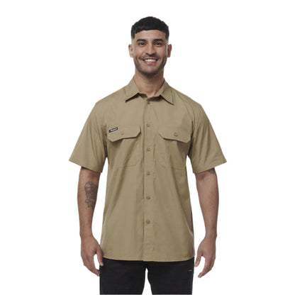 KingGee K14030 Mens Workcool Vented Shirt Short Sleeve - khaki - Additional Product View