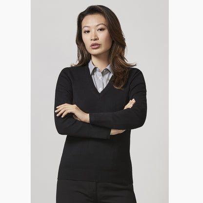 Biz Collection LP3506 Ladies V-Neck Knit Pullover