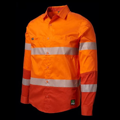 FXD LSH-2T Mens Hi Vis Taped 360 Degree Stretch Work Shirt