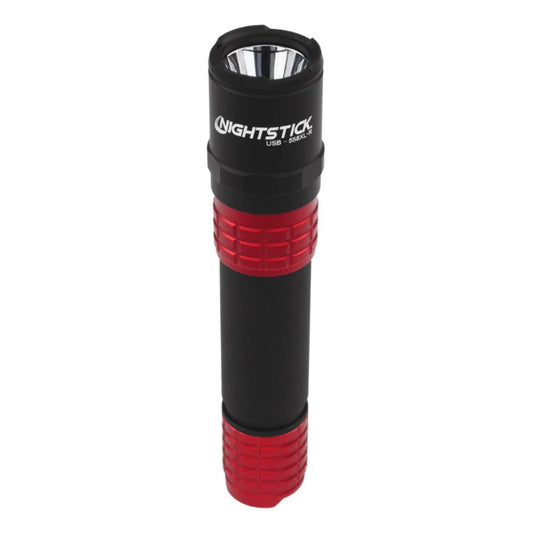 Maxisafe LUSB-558XL-R Nightstick USB Tactical Flashlight W/Holster - Black/Red - Product View