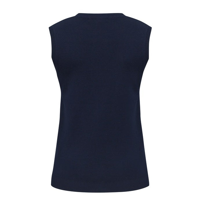 Biz Collection LV3504 Ladies V-Neck Knit Vest - Navy - Back View