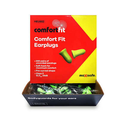 Maxisafe Heu652 Comfortfit Bell Shaped Earplugs Uncorded - Class 5