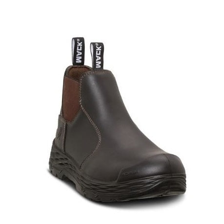 Slip resistant claret brown leather Mack MK0CRUISE Zero II Slip-On Non Safety Boots