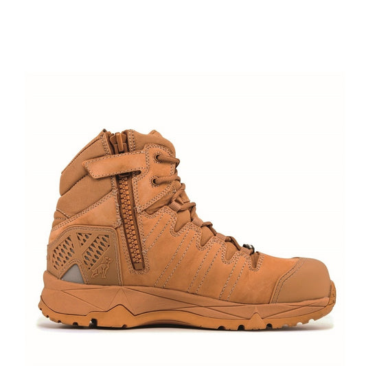 Honey brown Slip and heat resistant Mack MKOCTANEZ Octane Unisex Zip Safety Boots