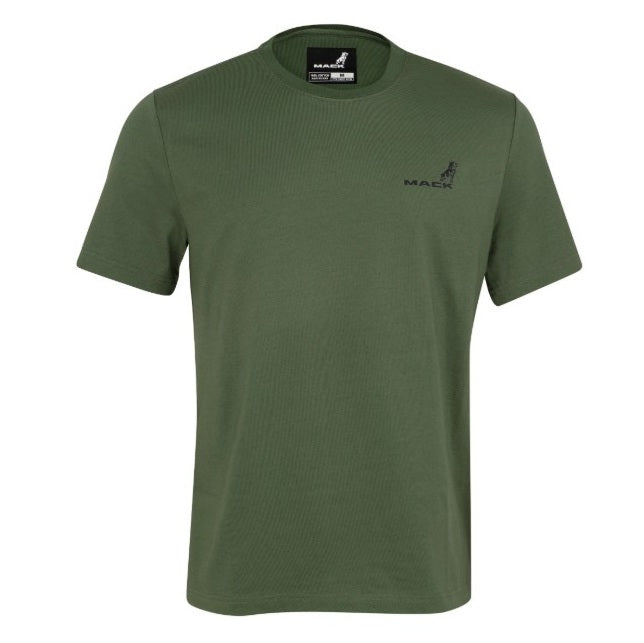 Mack MKSSTE001 Classic Cotton Crew Neck Short Sleeve T-Shirt - Olive Green - Alternative Front View