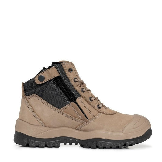 Mongrel 461060 Stone ZipSider Safety Boot With Scuff