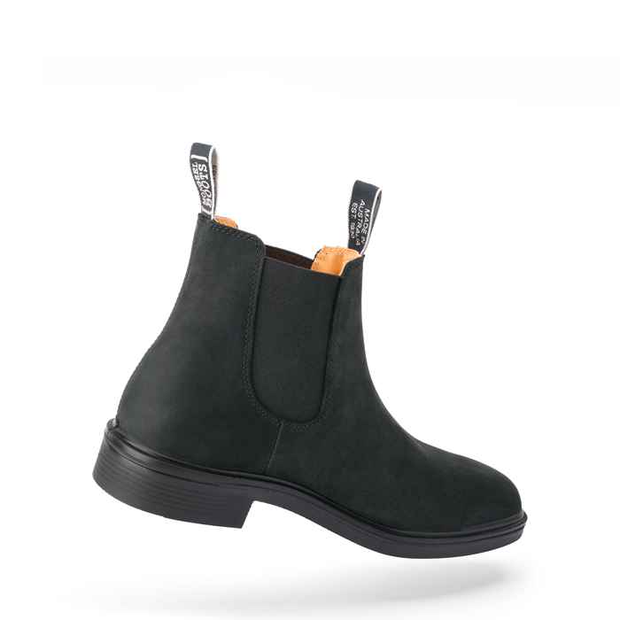 Unisex, durable construction, Mongrel 805022 Black Nubuck Non-Safety Riding Boots Left rear Side view