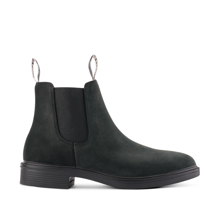 Unisex Elastic Sided, specific Riding boot heel, Mongrel 805022 Black Nubuck Non-Safety Riding Boots Side View