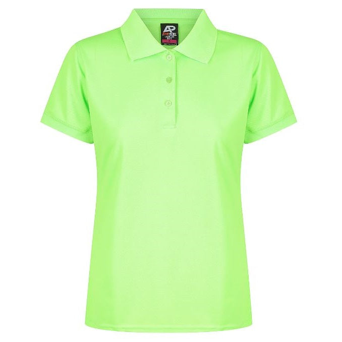 Aussie Pacific N2314 Lachlan Ladies Polo - Colour Neo Green - Front view