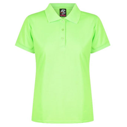 Aussie Pacific N2314 Lachlan Ladies Polo - Colour Neo Green - Front view