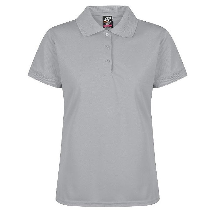 Aussie Pacific N2314 Lachlan Ladies Polo - Colour Silver - Front view