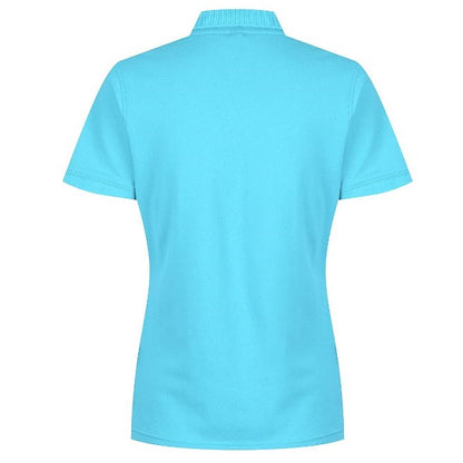 Aussie Pacific N2315 Claremont Ladies Polo Cyan - Back view
