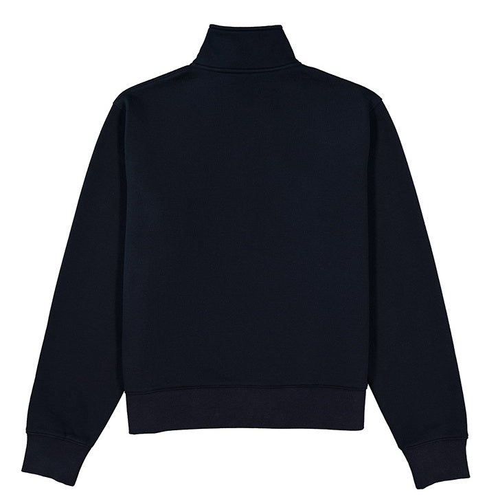 Black half-zip sweatshirt on a white background