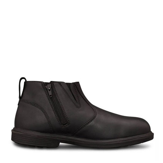 Black Oliver 38-265 Black Zip Side Safety Boots