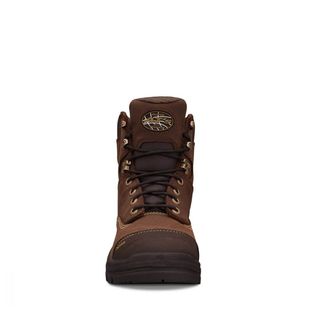 Oliver 55-337 Brown 150mm Lace Up Safety Boots