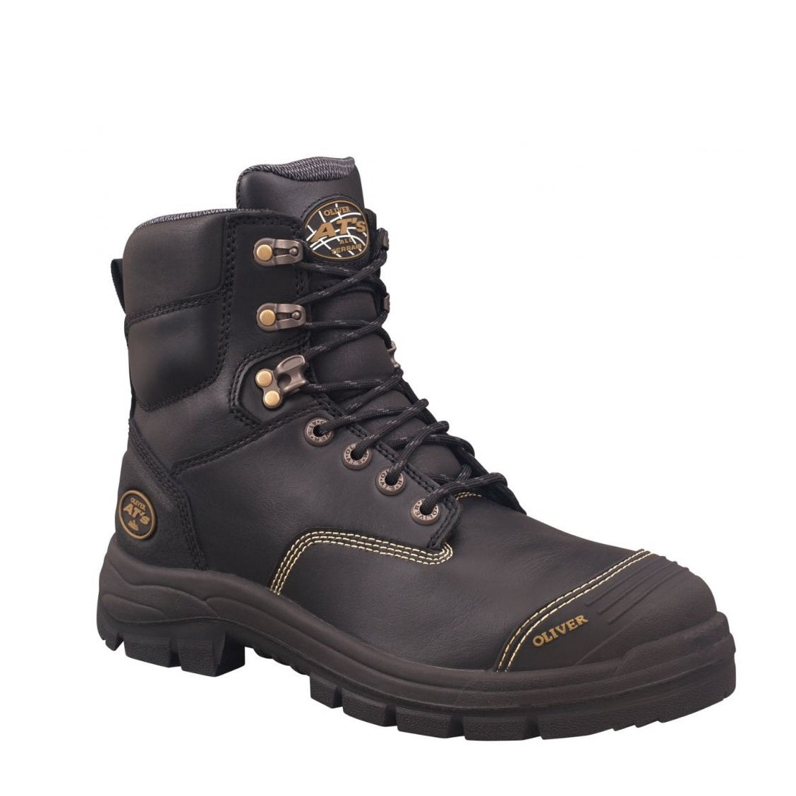 Oliver 55-345Z Black 150mm Zip Side Safety Boots