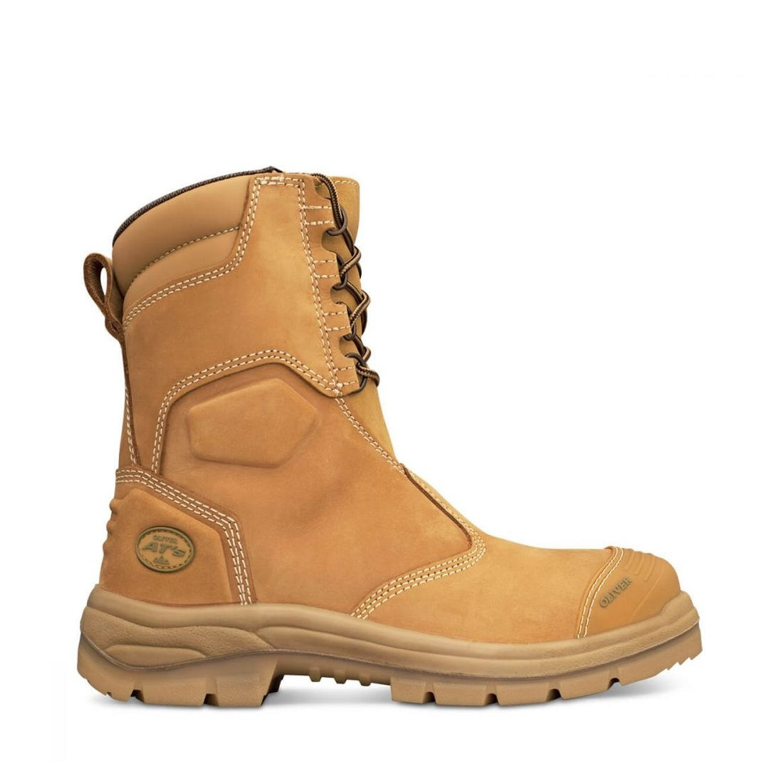 Oliver 55-385 Wheat 200mm Hi-Leg Zip Side Safety Boots