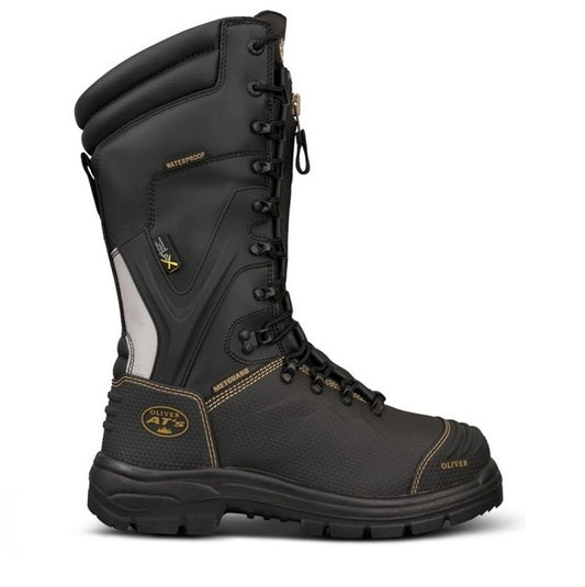 Oliver 65-791 Black 350mm Zip Front Waterproof Mining Safety Boots