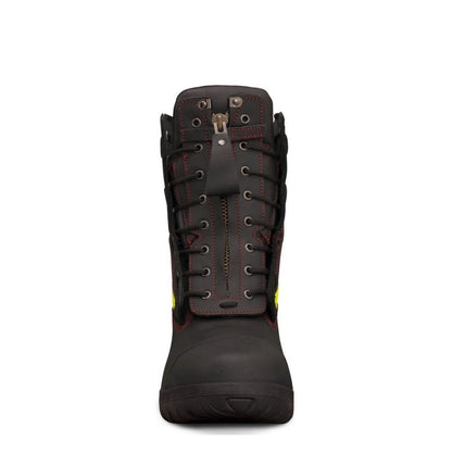 Oliver 66-495 Black 230mm Lace Up Structural Fire Fighters Composite Safety Boots