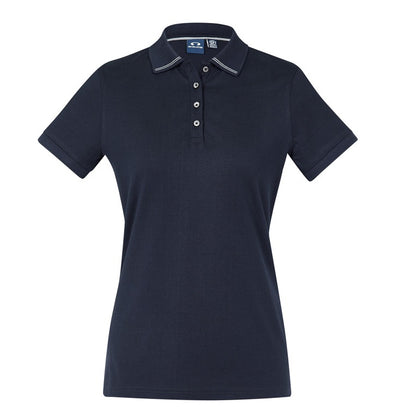 Biz Collection P106LS Ladies Aston Polo Navy colour - Front View