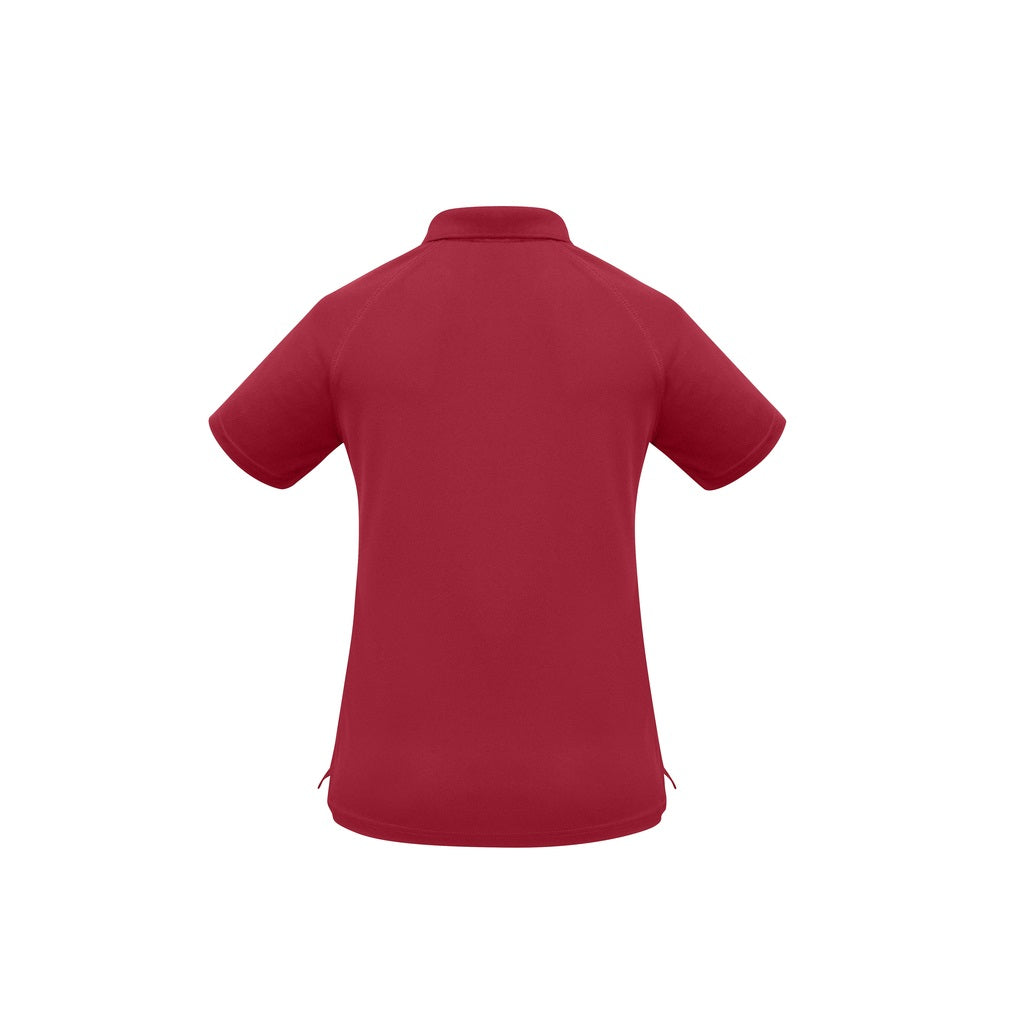 Biz Collection P300LS Ladies Sprint Polo, Red Colour, Back View