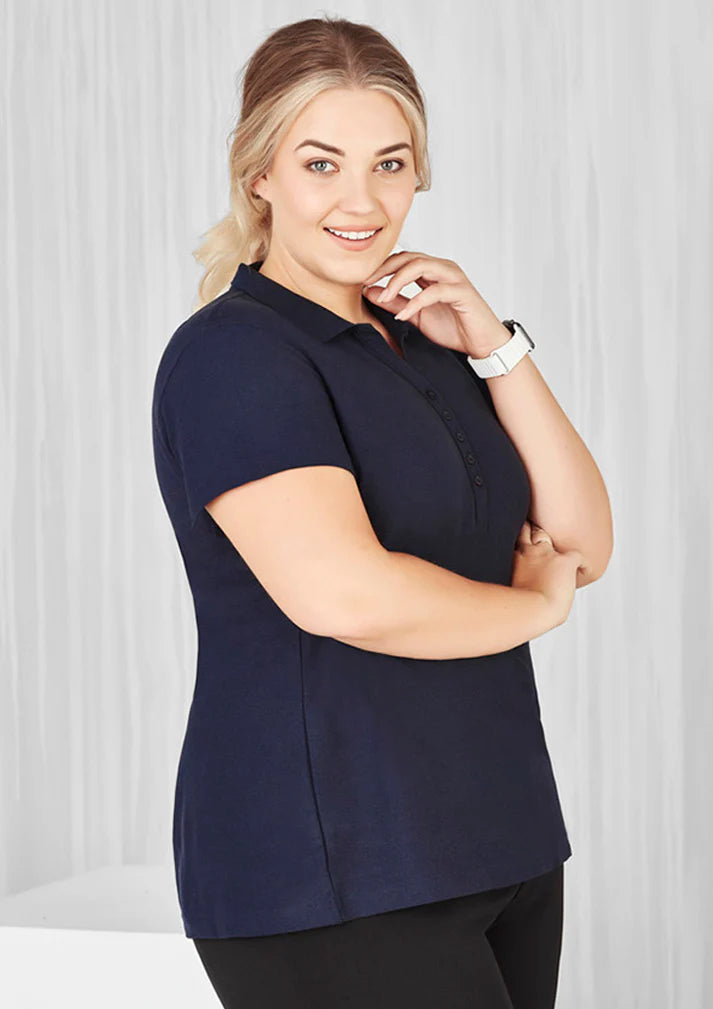 Biz Collection P400LS Crew Ladies Polo Navy