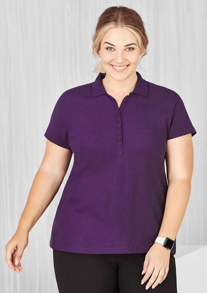 Biz Collection P400LS Crew Ladies Polo Purple