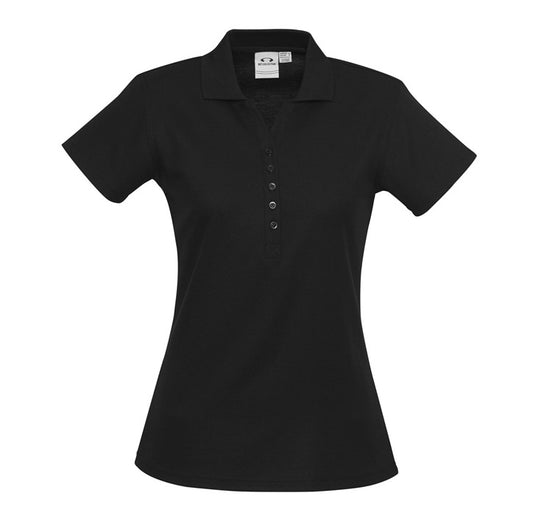 Biz Collection P400LS Crew Ladies Polo Black