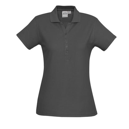 Biz Collection P400LS Crew Ladies Polo Charcoal