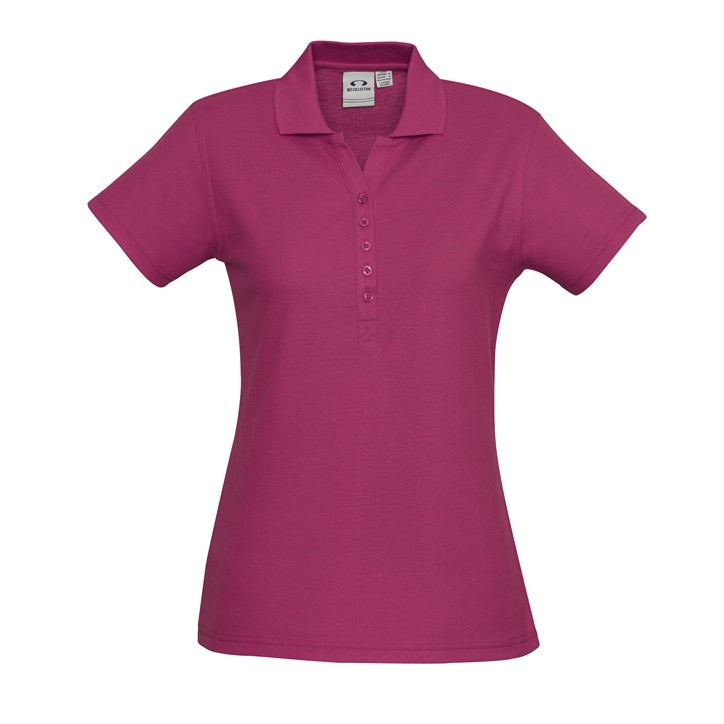 Biz Collection P400LS Crew Ladies Polo Fuchsia