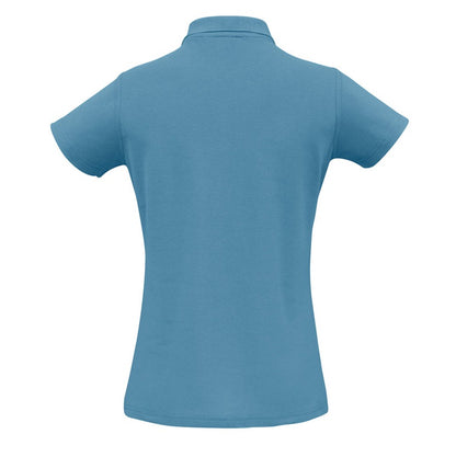 Biz Collection P400LS Crew Ladies Polo Teal - Back View