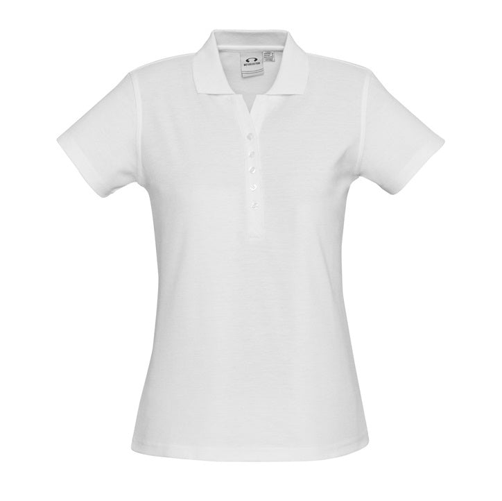 Biz Collection P400LS Crew Ladies Polo White