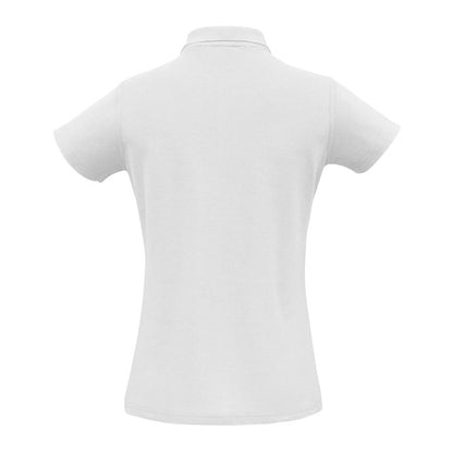 Biz Collection P400LS Crew Ladies Polo White colour - Back view