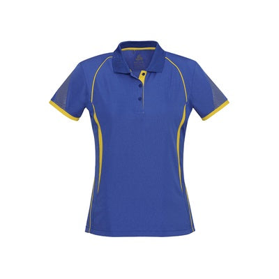 Biz Collection P405LS Razor Ladies Polo Royal/Gold