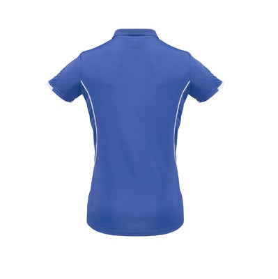 Biz Collection P405LS Razor Ladies Polo Royal/White