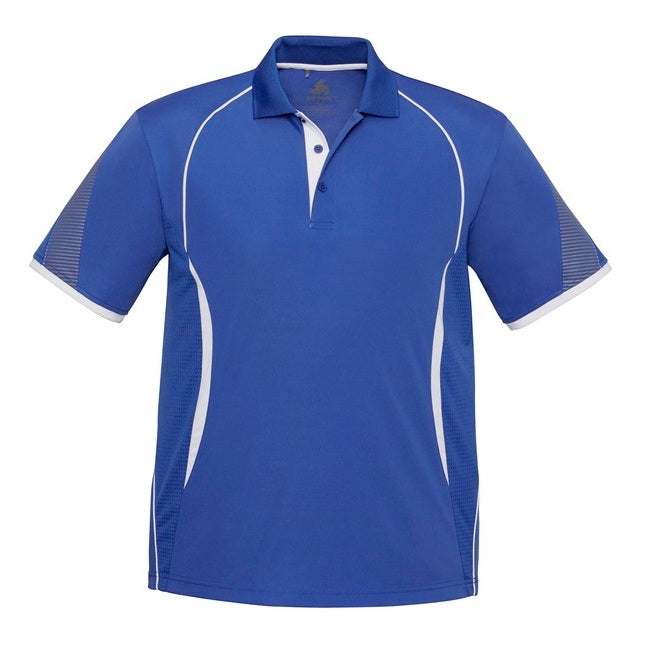 Mens royal blue gym fast drying Biz Collection P405MS Razor Mens Polo