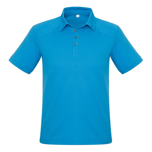 Mens Cyan blue professional Biz Collection P706MS Profile Mens Polo with shoulder detail and cooling fabric