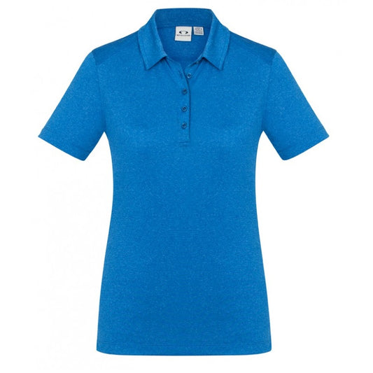 Blue polo shirt on a white background