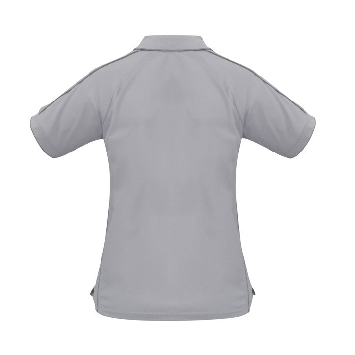 Biz Collection P9925 Ladies Resort Polo in colour Grey/Charcoal - back view