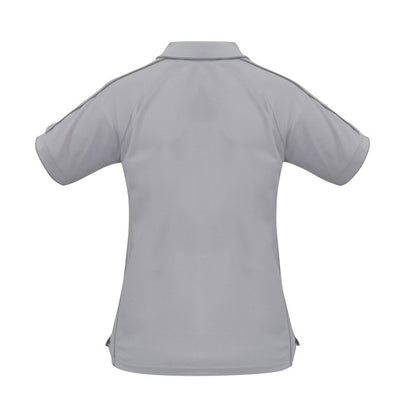 Biz Collection P9925 Ladies Resort Polo in colour Grey/Charcoal - back view