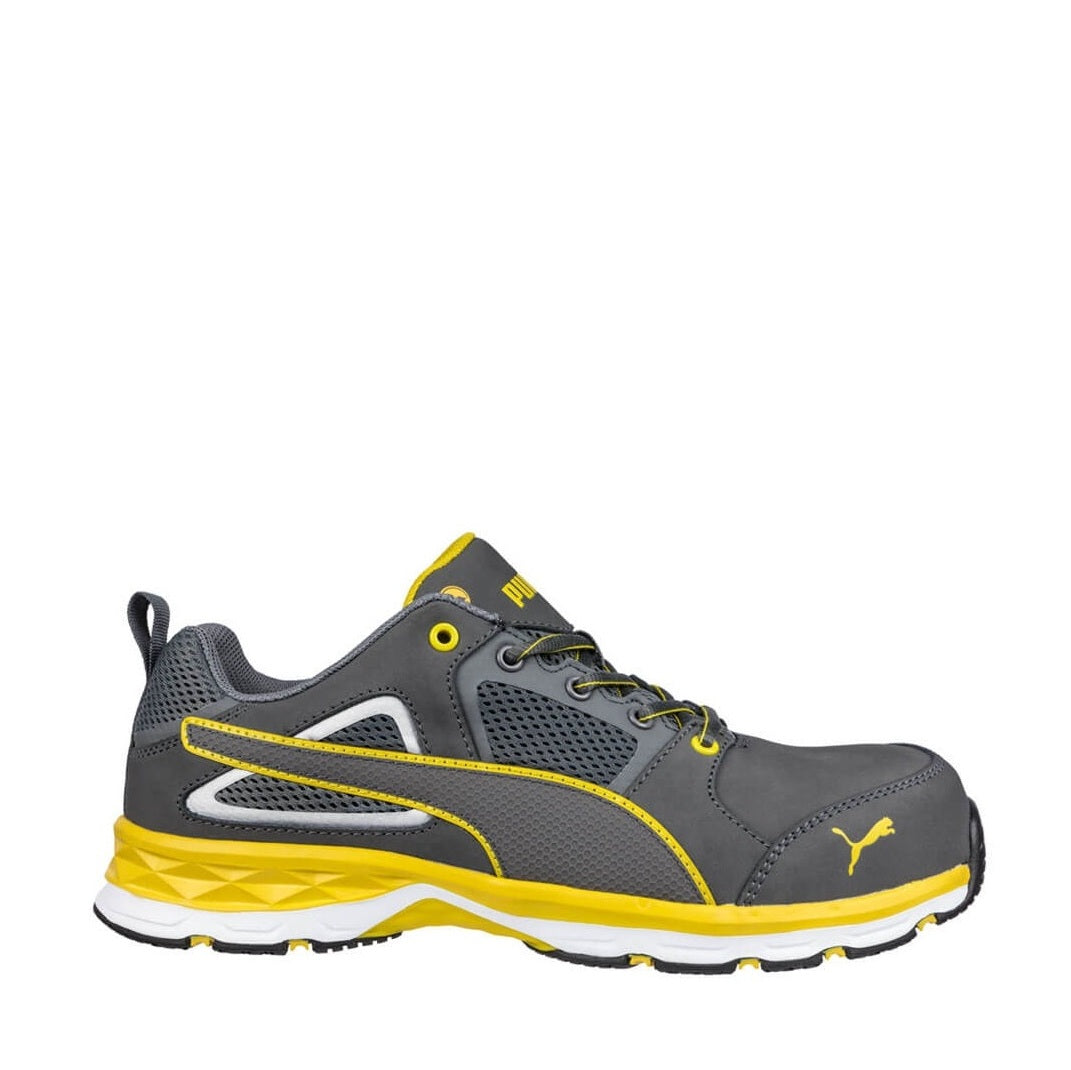 Grey and Yellow Slip resistant Puma 643807 Pace 2.0 Composite Safety Jogger