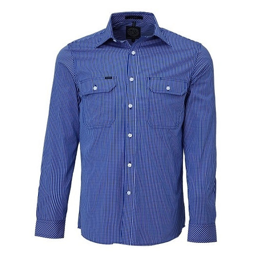 Pilbara RMPC009 Mens Long Sleeve Shirt Double Pockets