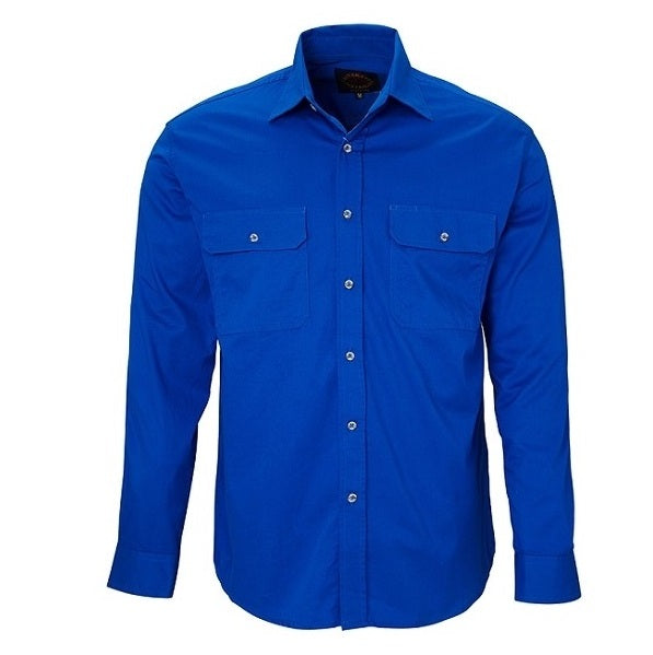 Pilbara RM500BT Mens Open Front Long Sleeve Lightweight Shirt