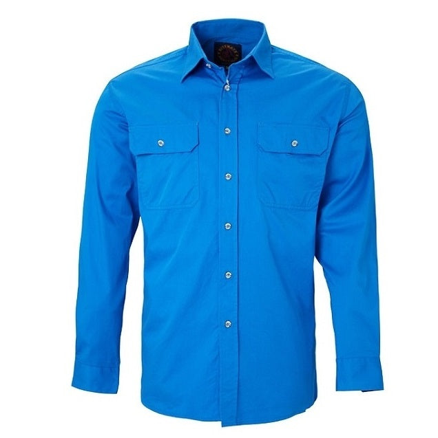 Pilbara RM500BT Mens Open Front Long Sleeve Lightweight Shirt