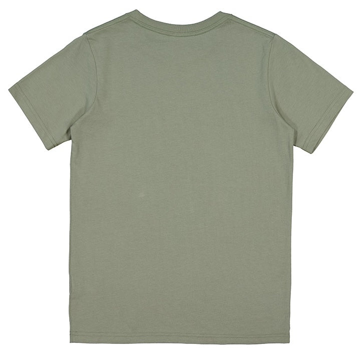 Green t-shirt on a white background