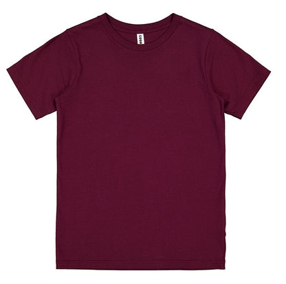 Maroon t-shirt on a white background