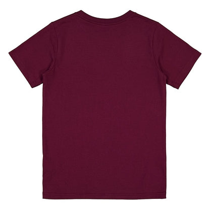 Maroon t-shirt on a white background