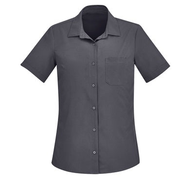 Biz Care CS947LS Womens Florence Plain Short Sleeve Shirt