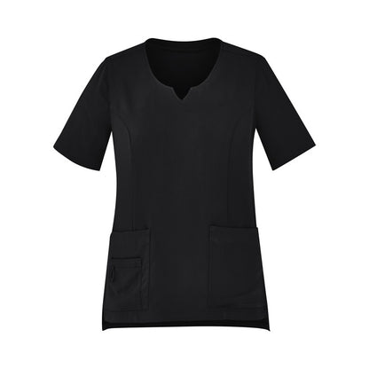 Bizcare CST942LS Womens Tailored Fit Round Neck Scrub Top