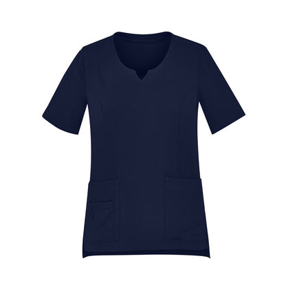 Bizcare CST942LS Womens Tailored Fit Round Neck Scrub Top